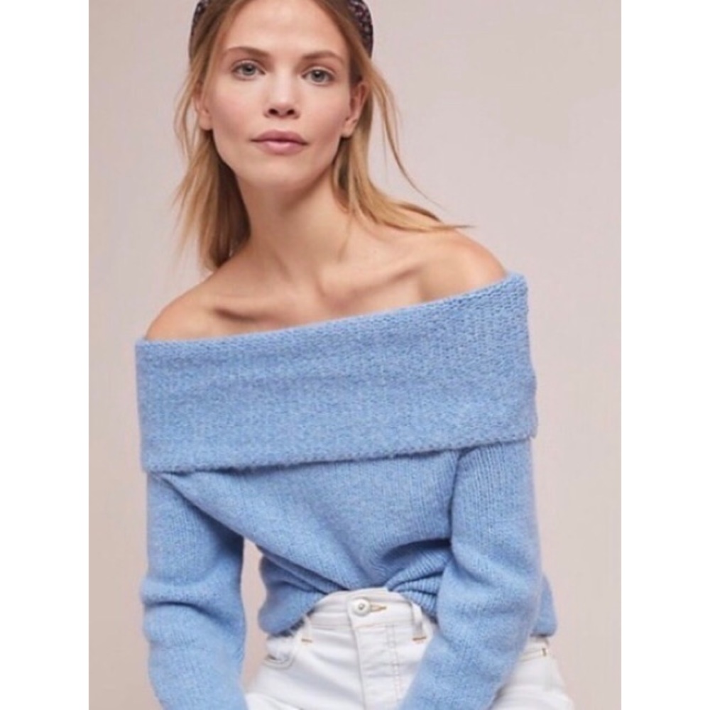 Anthropologie Natalie Off-the-shoulder Sweater